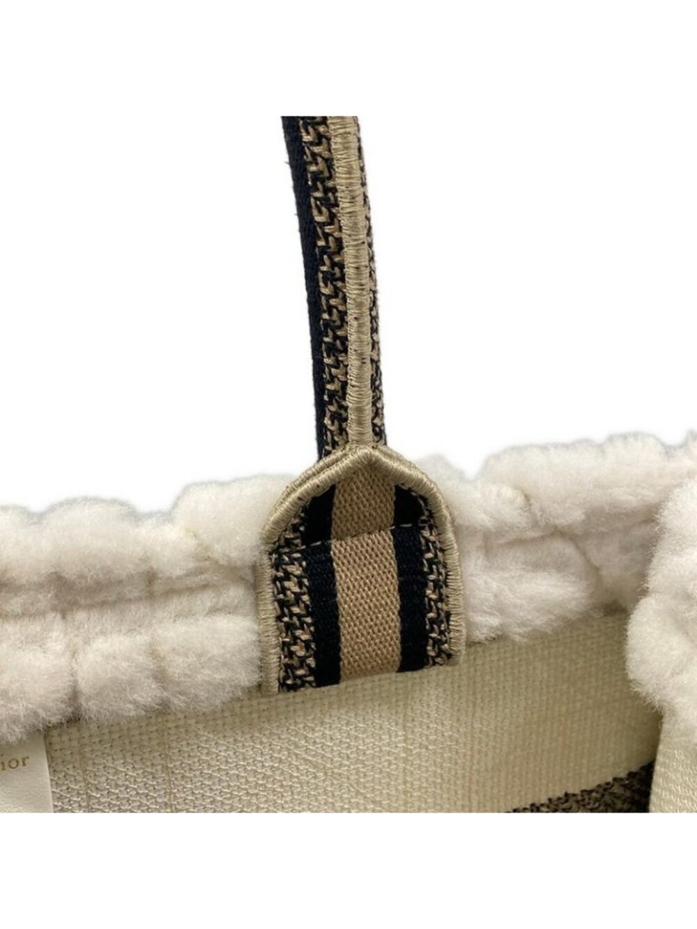 Dior Tote Book Midi Vintage Small Ivory Beige Black - Picture 14 of 15
